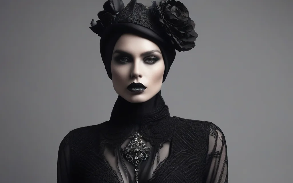 Dark skull decor styled on shelves with candles books and gothic home details
