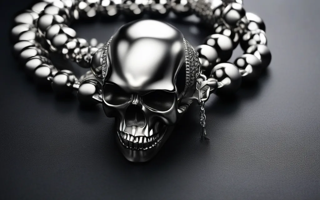Gothic skull art with dark fashion and symbolic visual style
