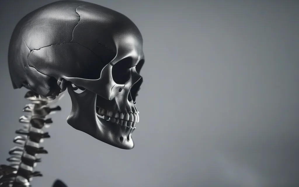 Halloween skull and skeleton dark style image