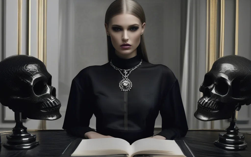 Of Skulls dark editorial hero with skull fashion and gothic style