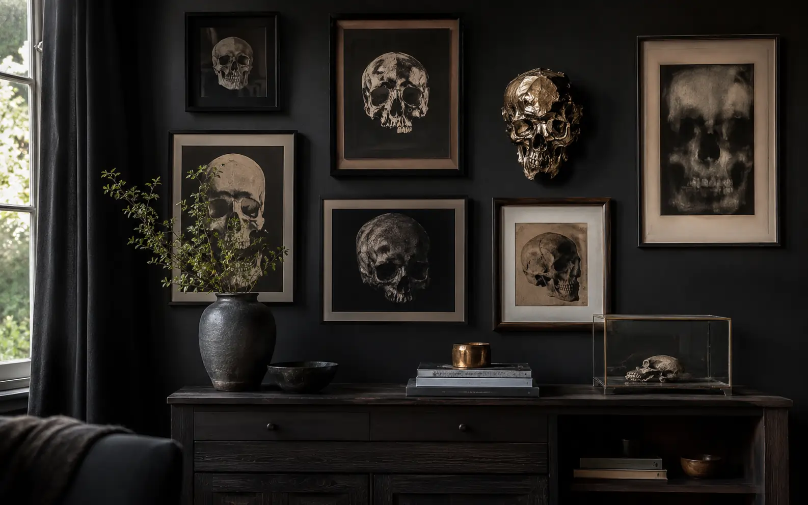 Skull art editorial image with dark visual styling