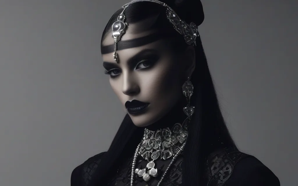 Sugar skull inspired fashion portrait